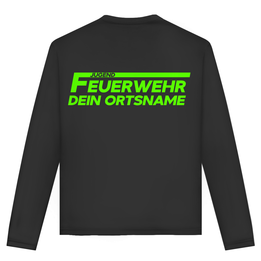 Unisex Langarmshirt - Jugendfeuerwehr Grün [Personalisierbar]