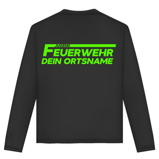 Unisex Langarmshirt - Jugendfeuerwehr Grün [Personalisierbar]