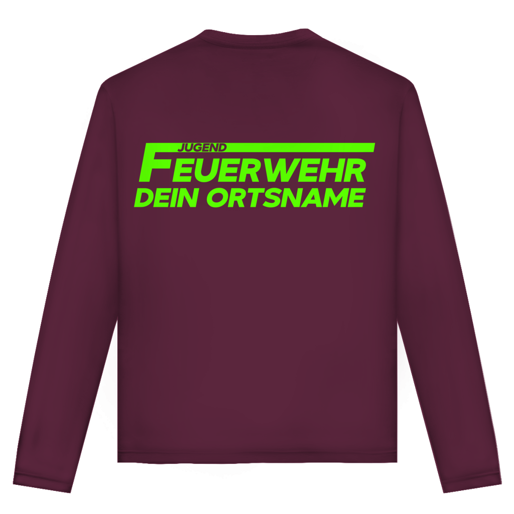 Unisex Langarmshirt - Jugendfeuerwehr Grün [Personalisierbar]
