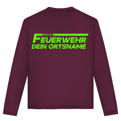 Unisex Langarmshirt - Jugendfeuerwehr Grün [Personalisierbar]