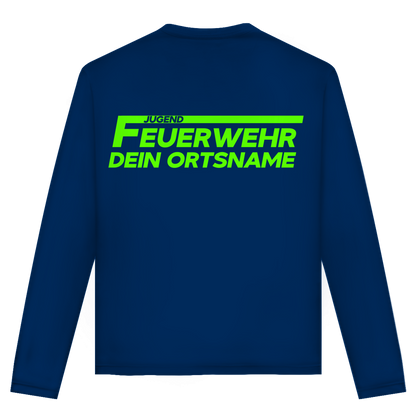 Unisex Langarmshirt - Jugendfeuerwehr Grün [Personalisierbar]