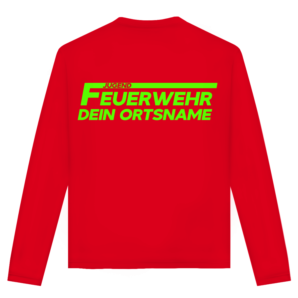 Unisex Langarmshirt - Jugendfeuerwehr Grün [Personalisierbar]