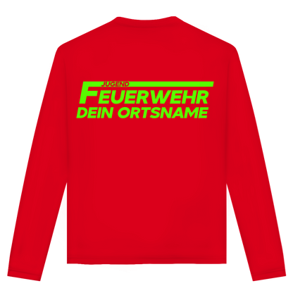 Unisex Langarmshirt - Jugendfeuerwehr Grün [Personalisierbar]