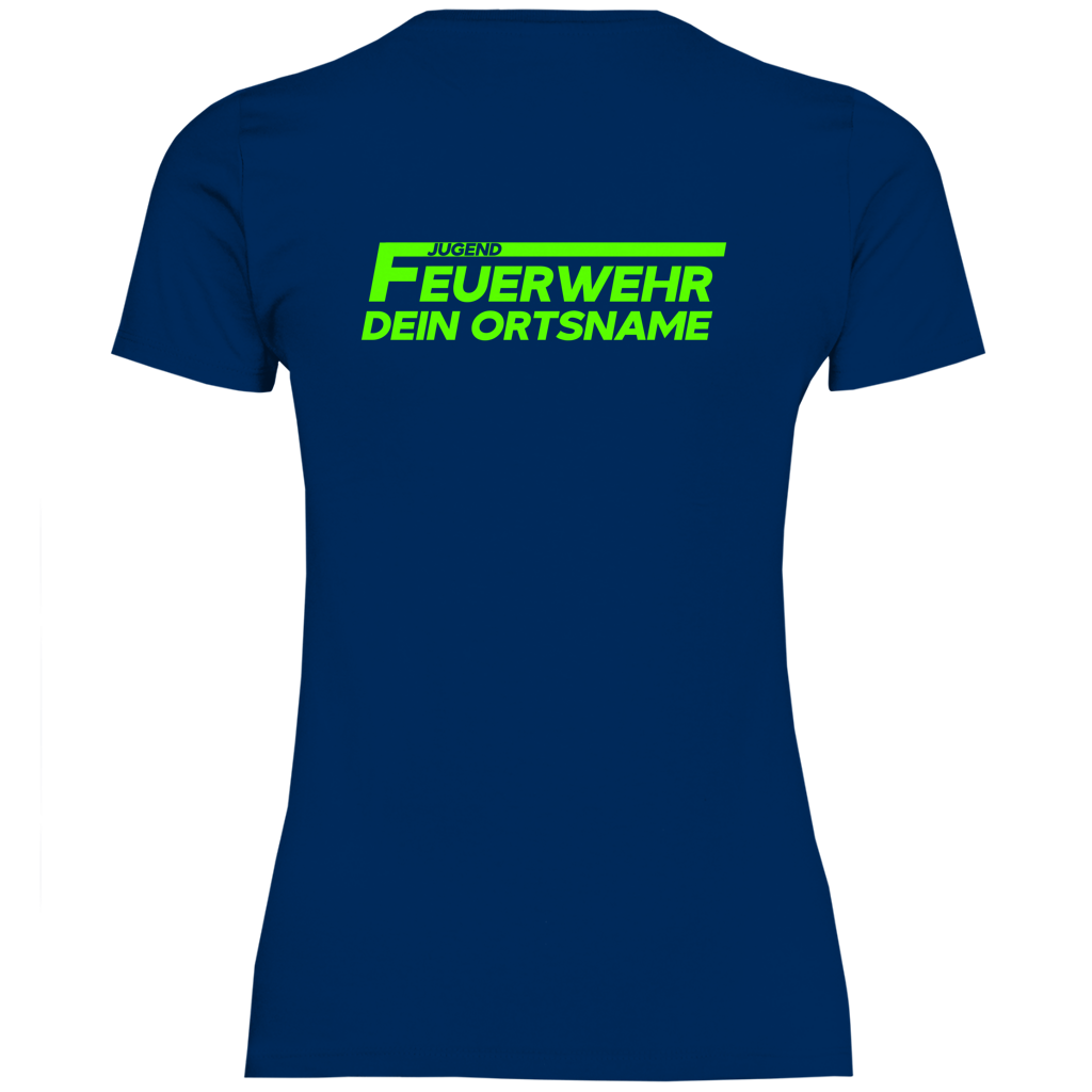 Damen T-Shirt - Jugendfeuerwehr Grün [Personalisierbar]