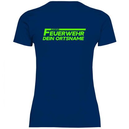 Damen T-Shirt - Jugendfeuerwehr Grün [Personalisierbar]