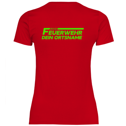 Damen T-Shirt - Jugendfeuerwehr Grün [Personalisierbar]