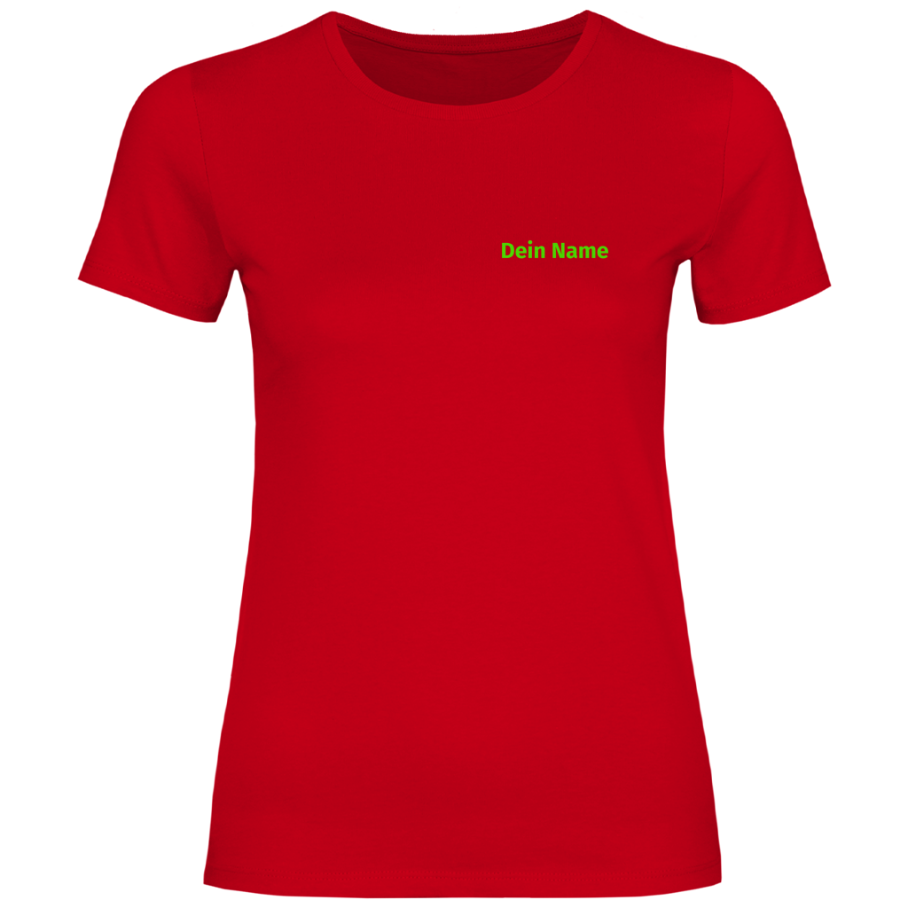 Damen T-Shirt - Jugendfeuerwehr Grün [Personalisierbar]