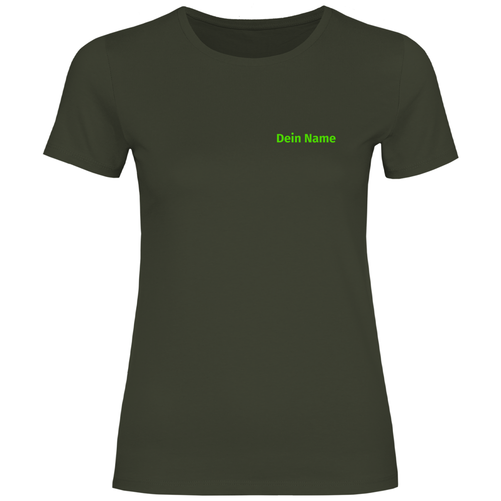 Damen T-Shirt - Jugendfeuerwehr Grün [Personalisierbar]