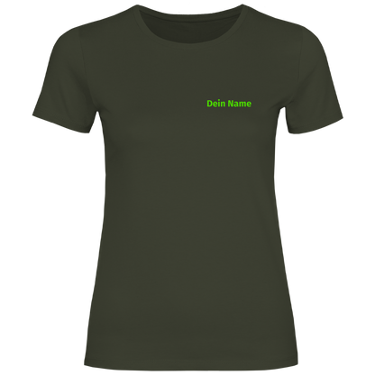 Damen T-Shirt - Jugendfeuerwehr Grün [Personalisierbar]