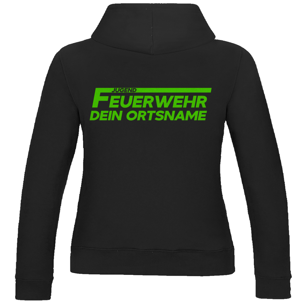 Damen Hoodie - Jugendfeuerwehr Grün [Personalisierbar]