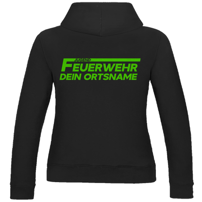 Damen Hoodie - Jugendfeuerwehr Grün [Personalisierbar]
