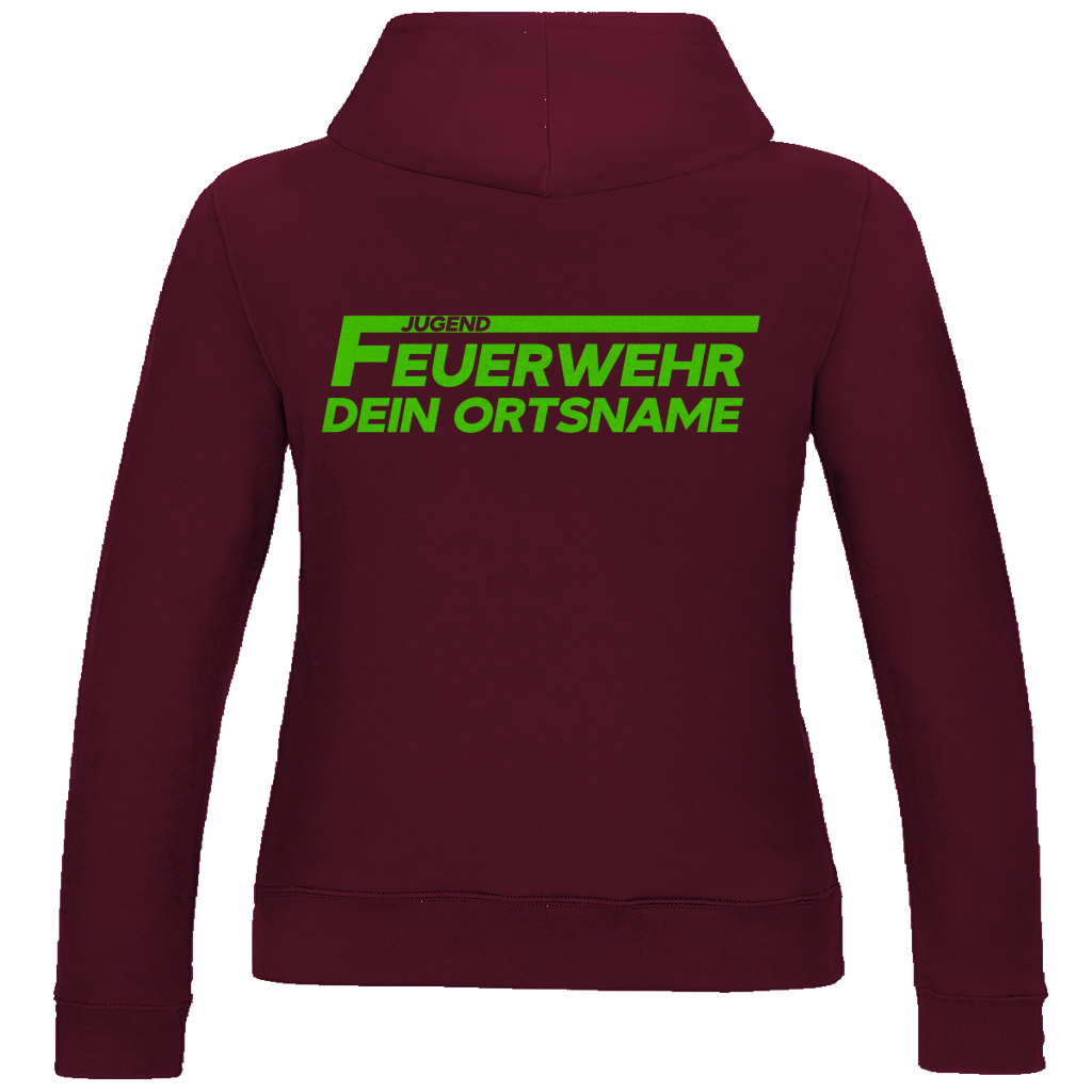 Damen Hoodie - Jugendfeuerwehr Grün [Personalisierbar]