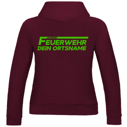 Damen Hoodie - Jugendfeuerwehr Grün [Personalisierbar]