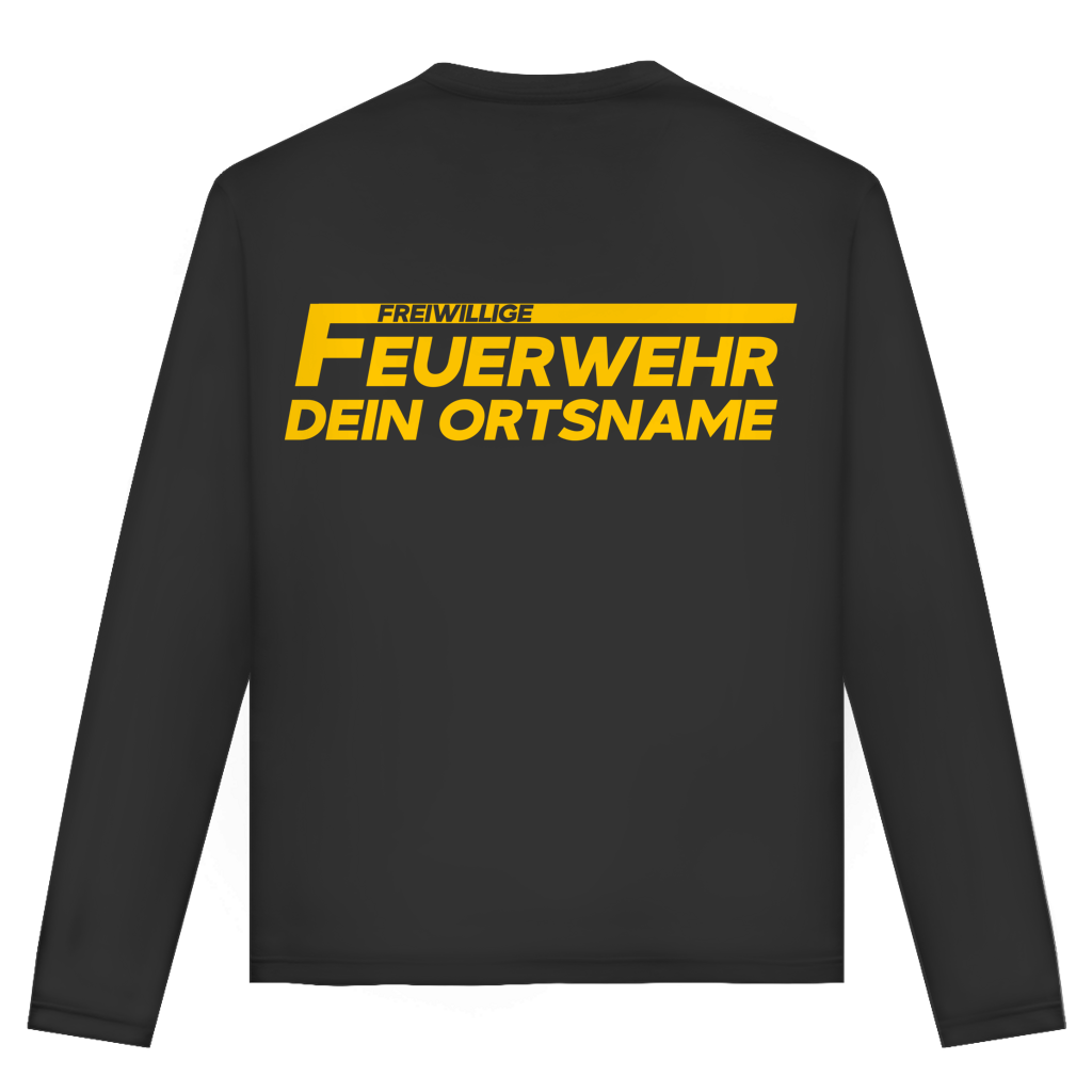 Unisex Langarmshirt - Freiwillige Feuerwehr Gelb [Personalisierbar]