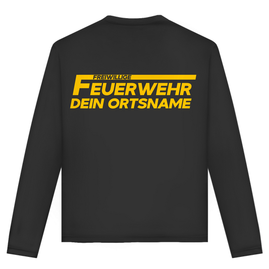 Unisex Langarmshirt - Freiwillige Feuerwehr Gelb [Personalisierbar]