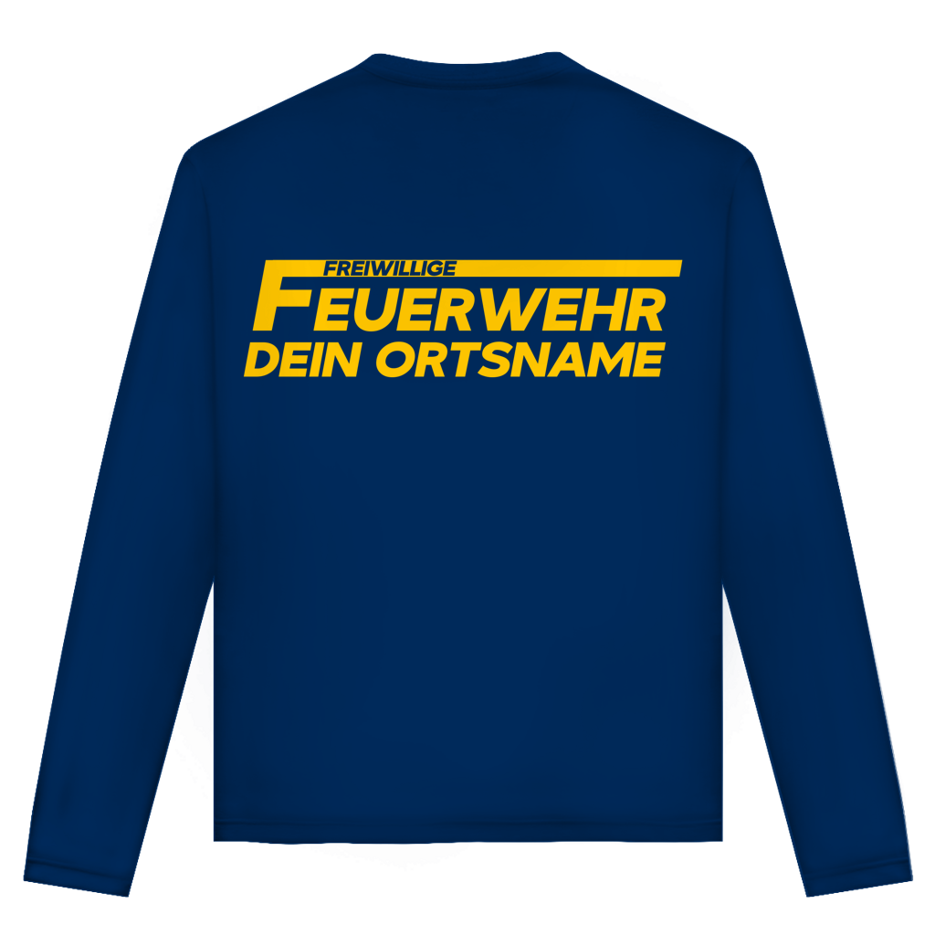 Unisex Langarmshirt - Freiwillige Feuerwehr Gelb [Personalisierbar]