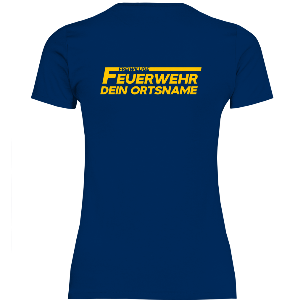 Damen T-Shirt - Freiwillige Feuerwehr Gelb [Personalisierbar]