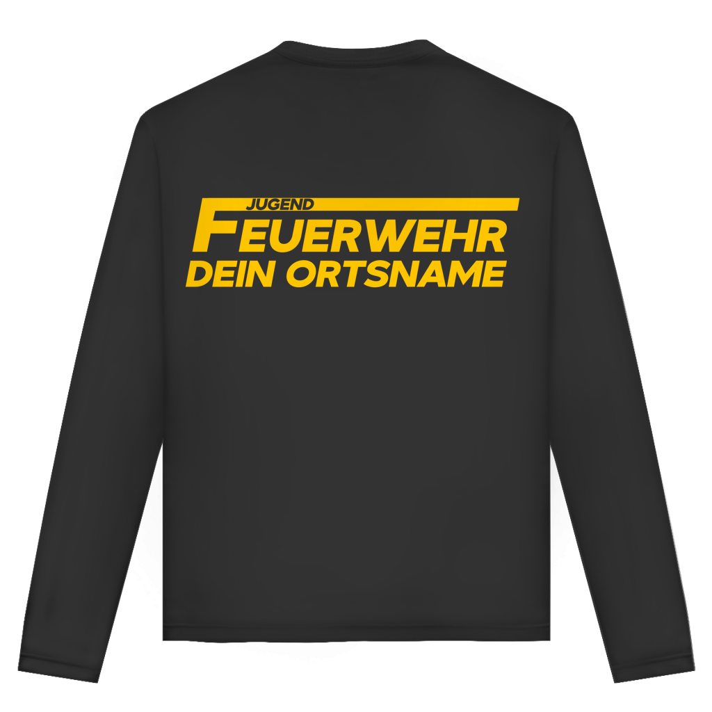 Unisex Langarmshirt - Jugendfeuerwehr Gelb [Personalisierbar]
