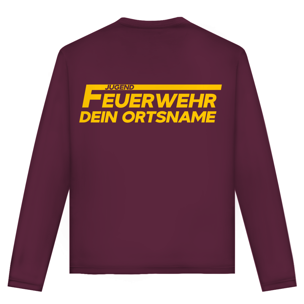 Unisex Langarmshirt - Jugendfeuerwehr Gelb [Personalisierbar]