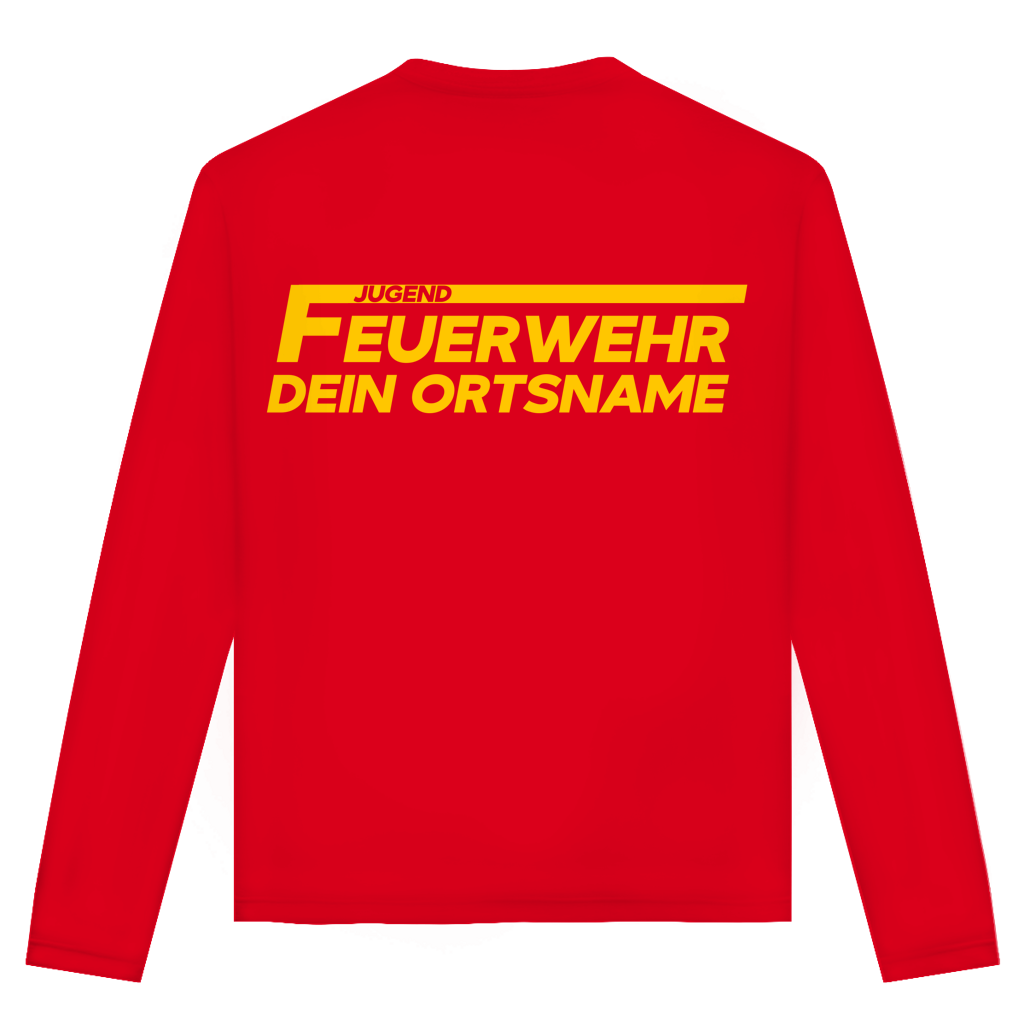 Unisex Langarmshirt - Jugendfeuerwehr Gelb [Personalisierbar]