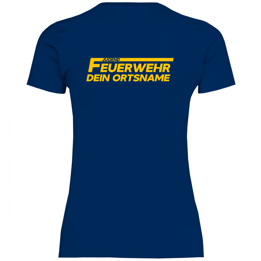 Damen T-Shirt - Jugendfeuerwehr Gelb [Personalisierbar]