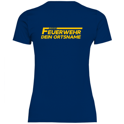 Damen T-Shirt - Jugendfeuerwehr Gelb [Personalisierbar]