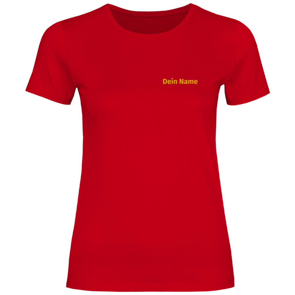 Damen T-Shirt - Jugendfeuerwehr Gelb [Personalisierbar]