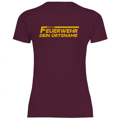 Damen T-Shirt - Jugendfeuerwehr Gelb [Personalisierbar]