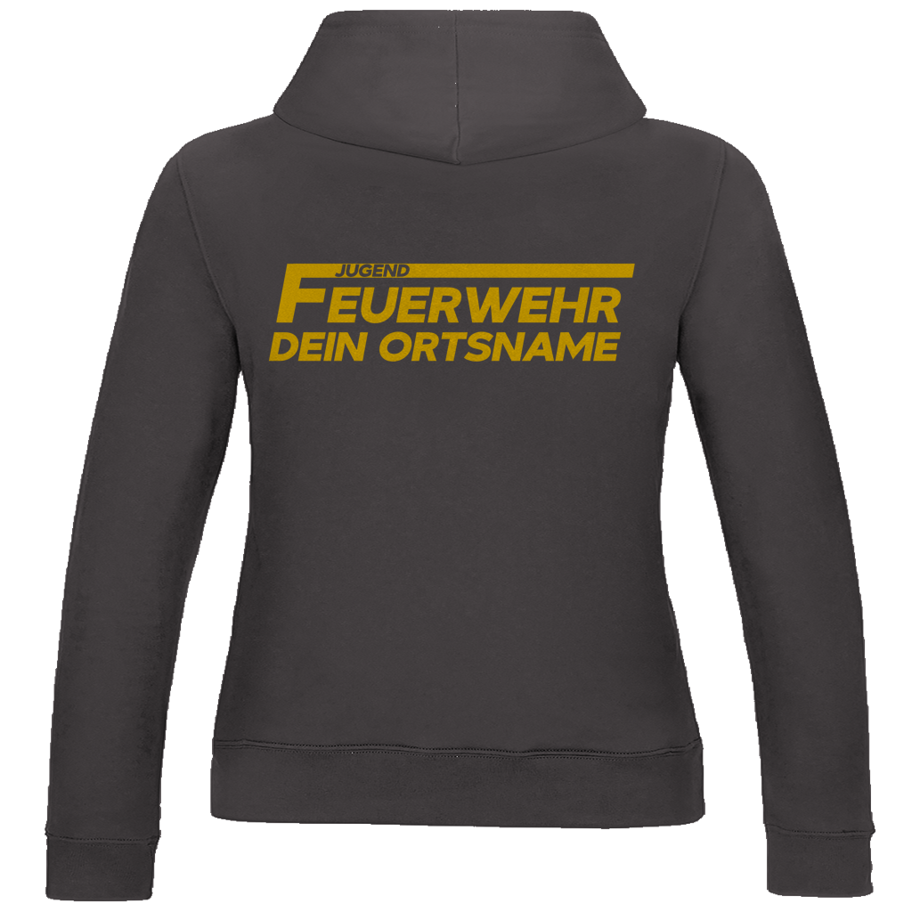 Damen Hoodie - Jugendfeuerwehr Gelb [Personalisierbar]