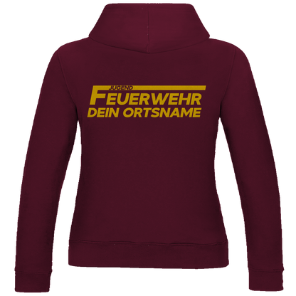 Damen Hoodie - Jugendfeuerwehr Gelb [Personalisierbar]