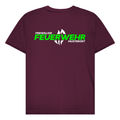 Herren T-Shirt - Flamme Freiwillige Feuerwehr Grün [Personalisierbar]