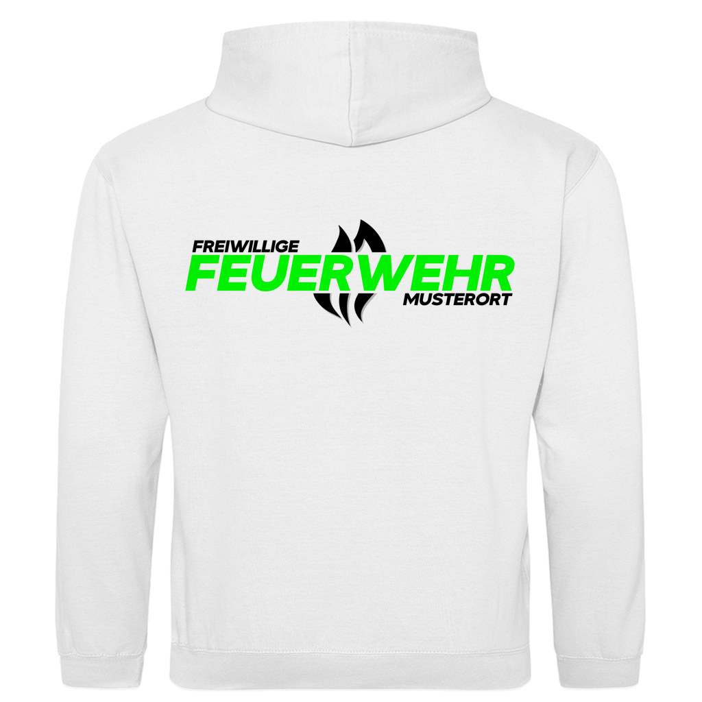 Herren Hoodie - Flamme Freiwillige Feuerwehr Grün [Personalisierbar]