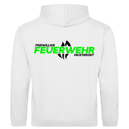 Herren Hoodie - Flamme Freiwillige Feuerwehr Grün [Personalisierbar]