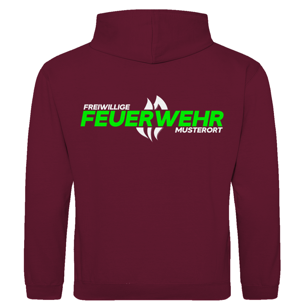 Herren Hoodie - Flamme Freiwillige Feuerwehr Grün [Personalisierbar]