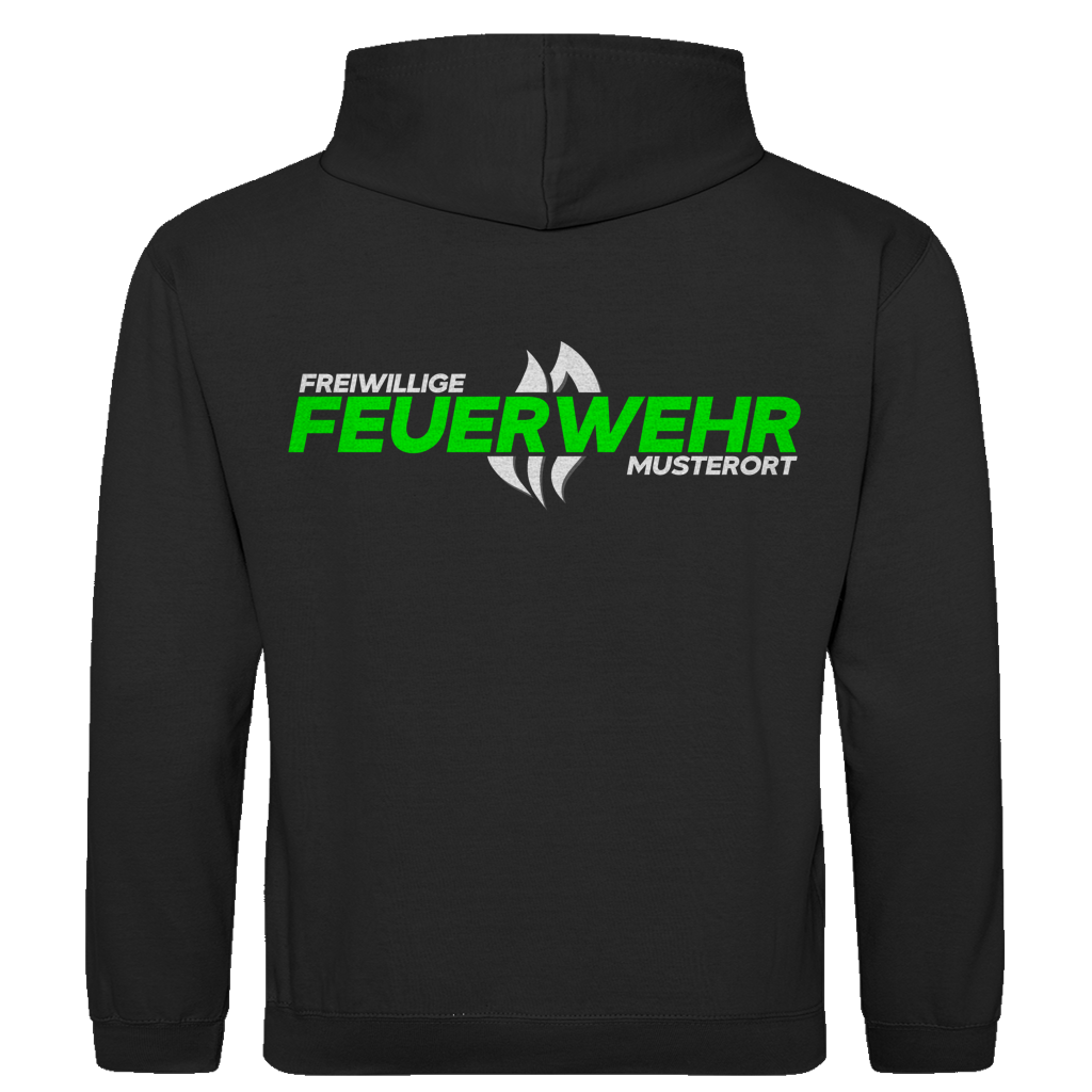 Herren Hoodie - Flamme Freiwillige Feuerwehr Grün [Personalisierbar]
