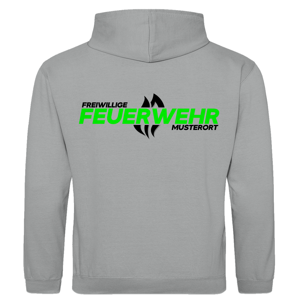 Herren Hoodie - Flamme Freiwillige Feuerwehr Grün [Personalisierbar]