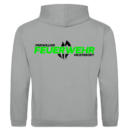 Herren Hoodie - Flamme Freiwillige Feuerwehr Grün [Personalisierbar]