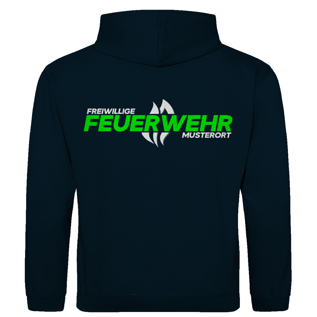 Herren Hoodie - Flamme Freiwillige Feuerwehr Grün [Personalisierbar]