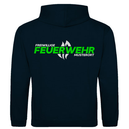 Herren Hoodie - Flamme Freiwillige Feuerwehr Grün [Personalisierbar]