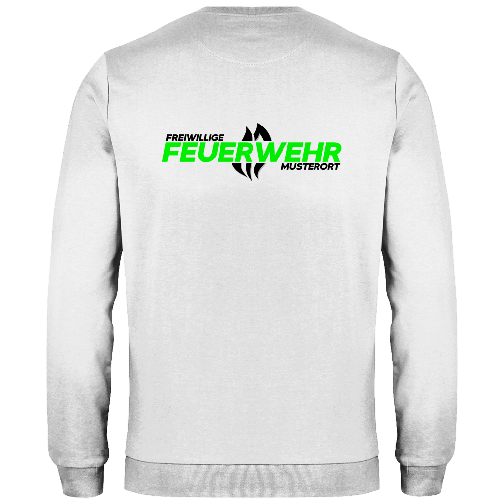 Herren Sweatshirt - Flamme Freiwillige Feuerwehr Grün [Personalisierbar]