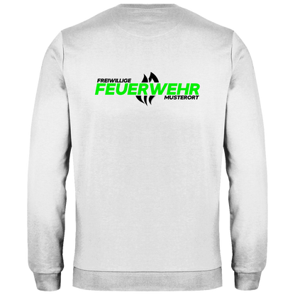 Herren Sweatshirt - Flamme Freiwillige Feuerwehr Grün [Personalisierbar]