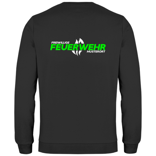 Herren Sweatshirt - Flamme Freiwillige Feuerwehr Grün [Personalisierbar]
