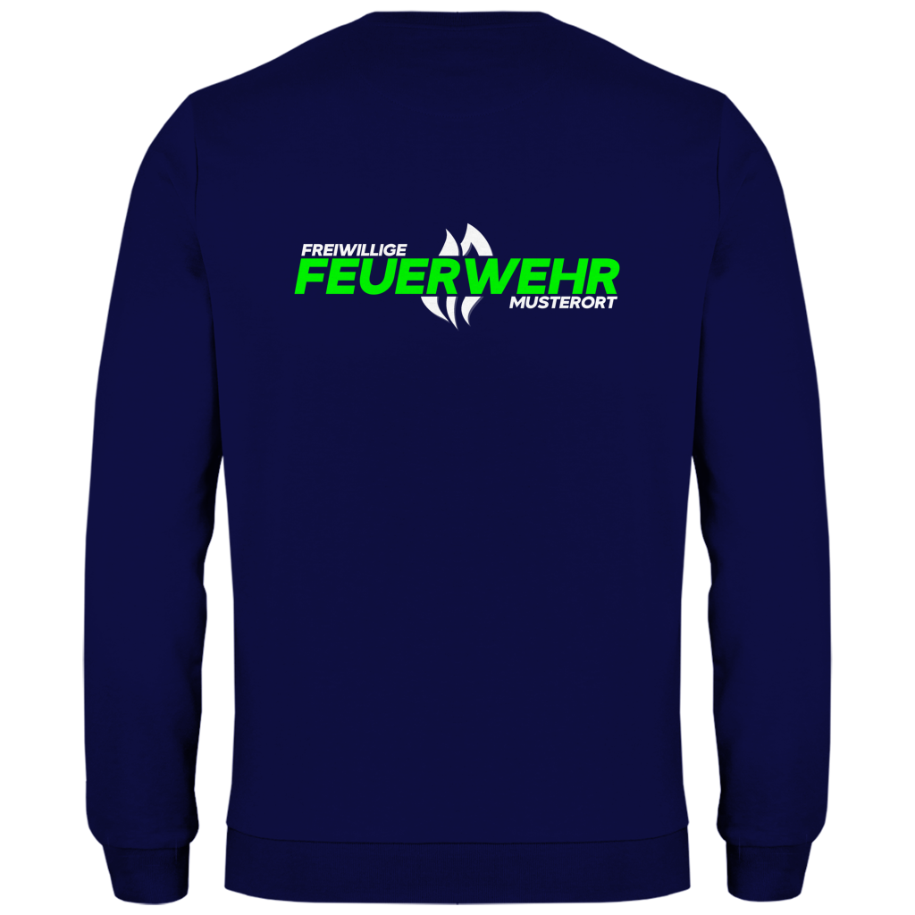 Herren Sweatshirt - Flamme Freiwillige Feuerwehr Grün [Personalisierbar]