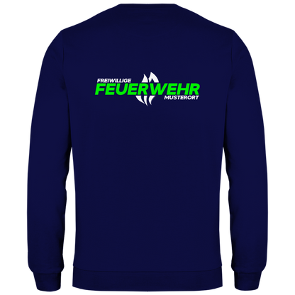 Herren Sweatshirt - Flamme Freiwillige Feuerwehr Grün [Personalisierbar]