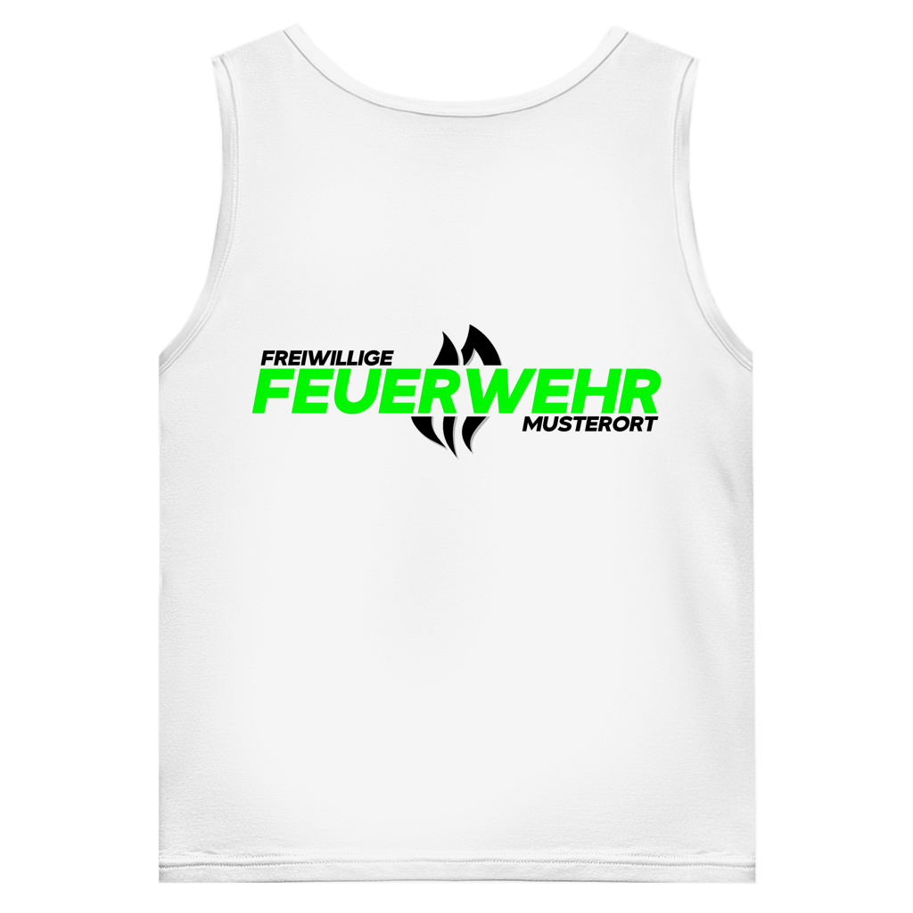 Herren Tank Top - Flamme Freiwillige Feuerwehr Grün [Personalisierbar]