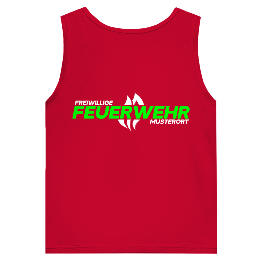 Herren Tank Top - Flamme Freiwillige Feuerwehr Grün [Personalisierbar]