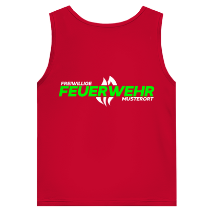 Herren Tank Top - Flamme Freiwillige Feuerwehr Grün [Personalisierbar]