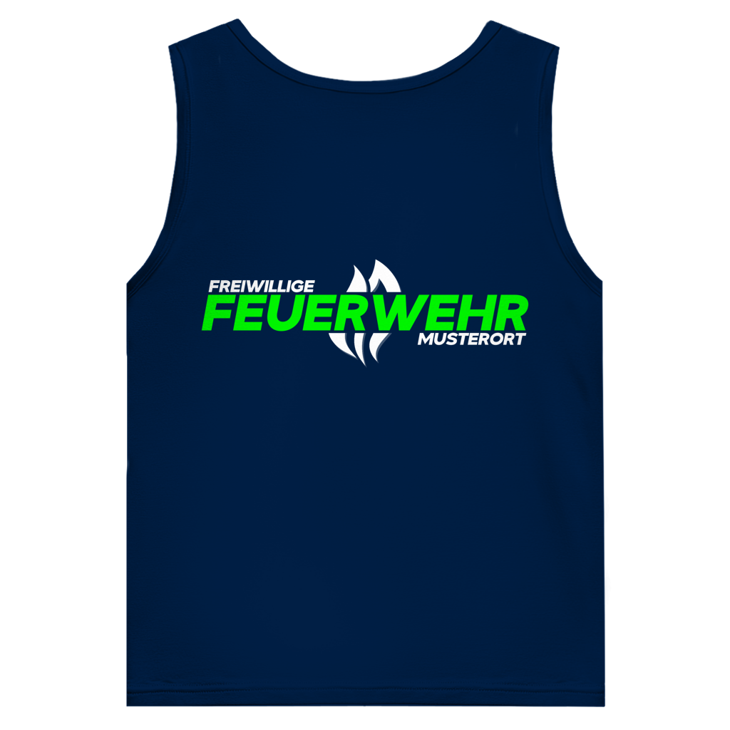 Herren Tank Top - Flamme Freiwillige Feuerwehr Grün [Personalisierbar]