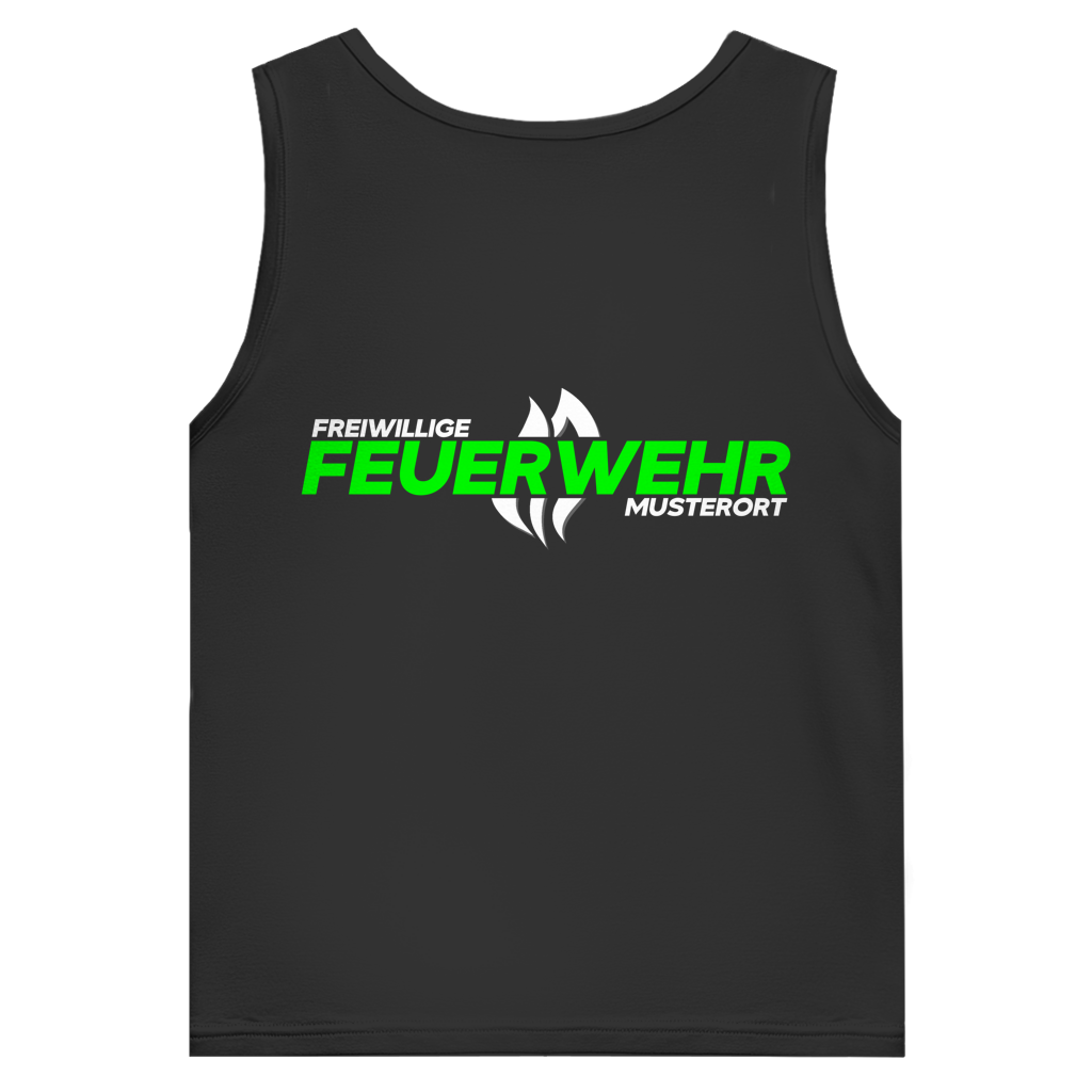 Herren Tank Top - Flamme Freiwillige Feuerwehr Grün [Personalisierbar]
