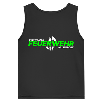 Herren Tank Top - Flamme Freiwillige Feuerwehr Grün [Personalisierbar]
